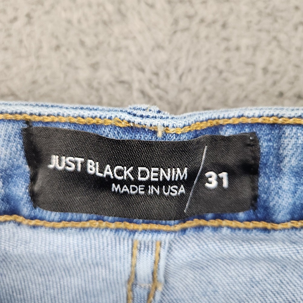 Just Black Denim Jeans Women's 31 Blue Wide-Leg Relaxed Stretch Utility Jeans - Picture 8 of 11